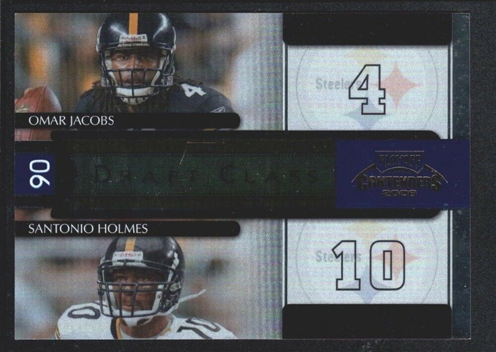 SANTONIO HOLMES OMAR JACOBS 2006 PLAYOFF CONTENDERS DRAFT CLASS DC25 ...