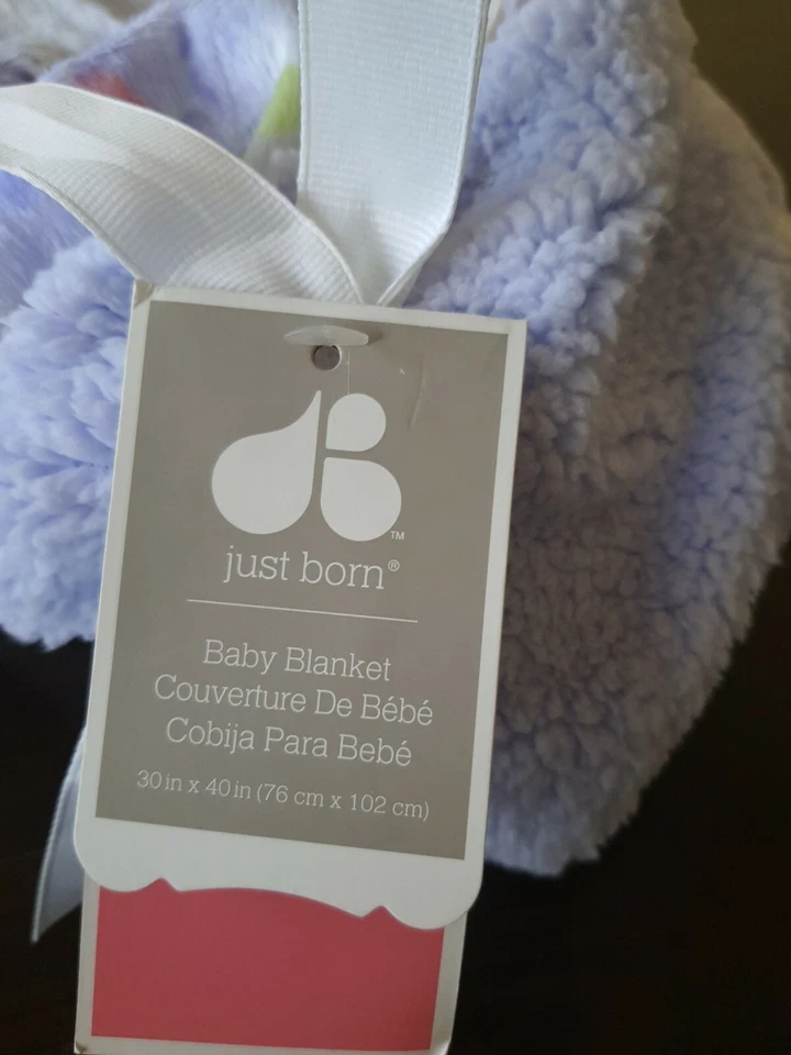 Manta Sherpa Minky Estampado Floral Púrpura Lavanda Recién Nacida Kohls NUEVA CON ETIQUETAS Foto 2 de 4