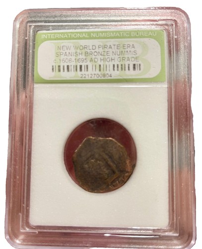 Authentic 1608-1698 Spanish Coin 8 Maravedis King Phillip New World Pirate Era