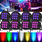 8X120W 9LED PAR Can Lights RGBW Stage Lighting DMX512 Strobe DJ Disco Party Show