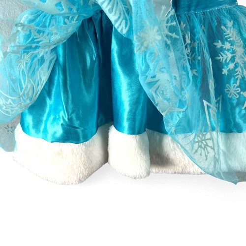 Disney Frozen Princess Dress 18M Costume with Cape Snowflake Tulle Dress Cosplay - Picture 6 of 12