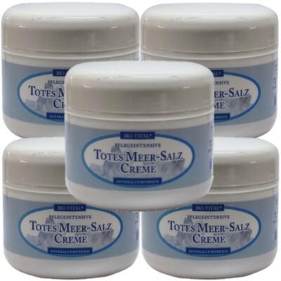 Bio-Vital Totes Meer Salz Creme trockene Hautpflege Gesicht Körper 250ml 5x