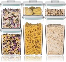 6-Piece Sealed Storage Box Set with Lid Stackable, 0.5, 1.2, 1.8 kg 2