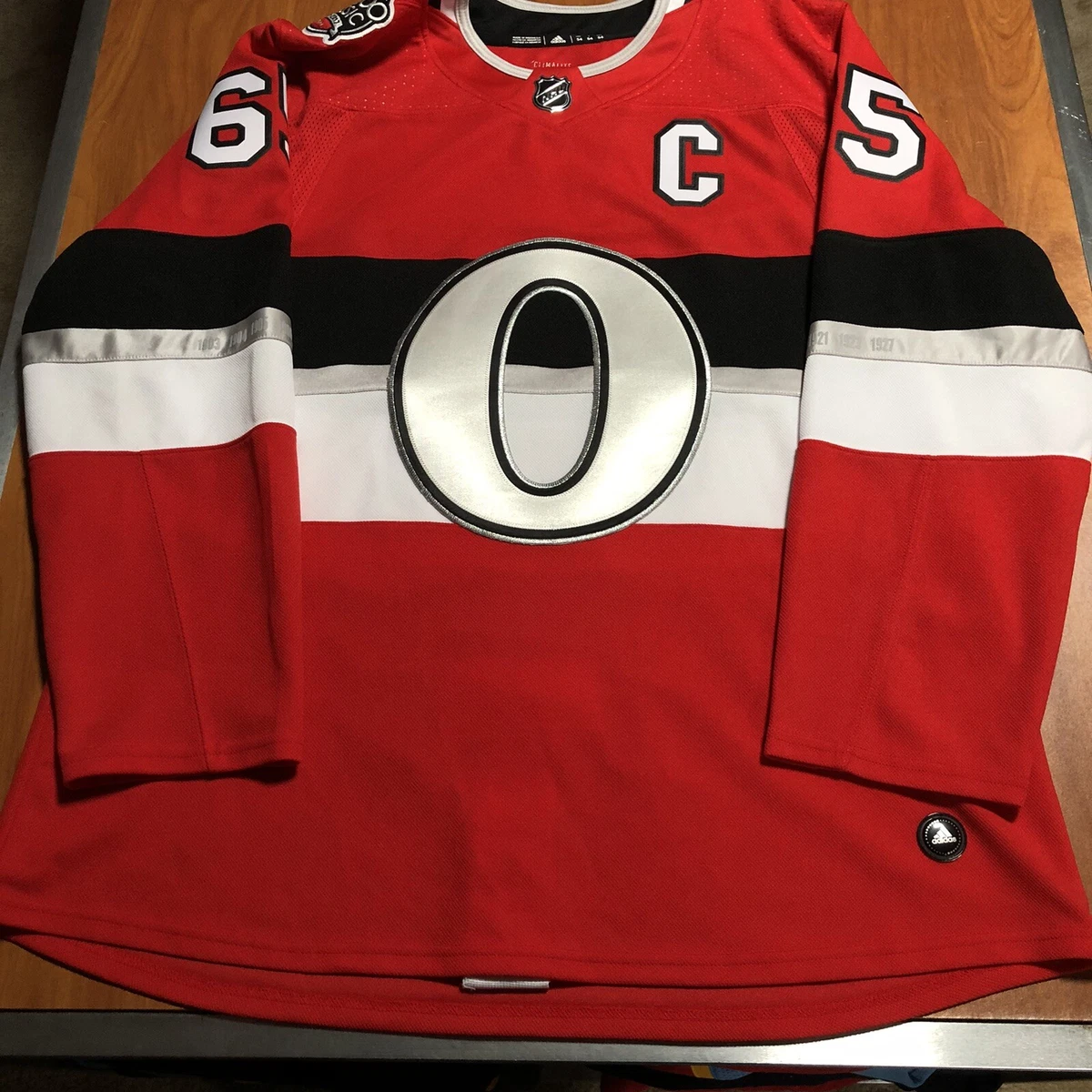 Adidas Erik Karlsson Ottawa Senators NHL 100 Classic Hockey Jersey Red 54