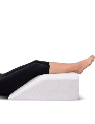 EBUNG Leg Elevation Pillow with Memory Foam - White