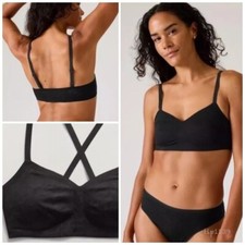 Athleta S SMALL Ritual Lace Adjustable Bra A-C Black Stretchy Sport Everyday NWT