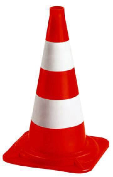 52220 CONO SEGNALETICO CLASSE I BIANCO/ROSSO DIURNO H. 53 CM