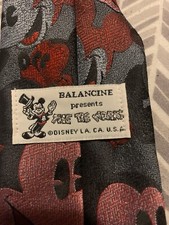 Balancine Disney Mickey Mouse Tie Polyester Disney Land USA Made