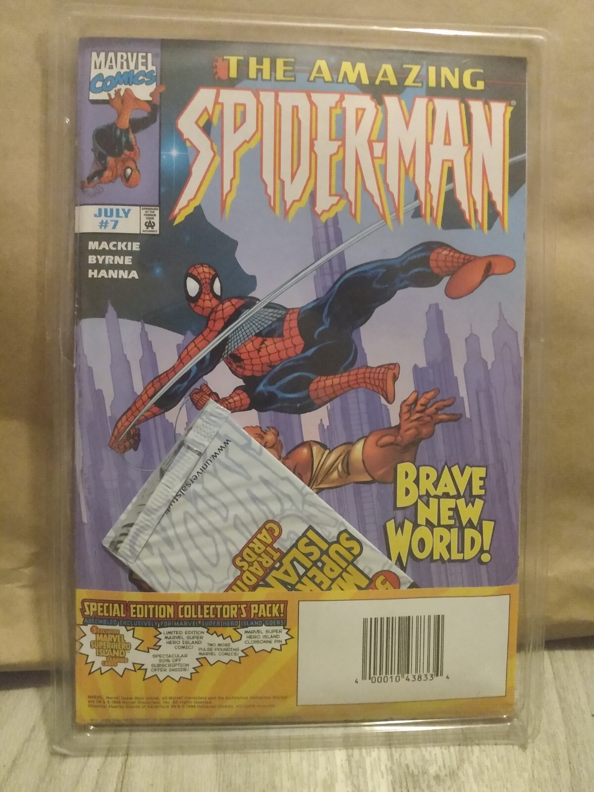 Marvel Super Hero Island Adventures Collectors Pack 1999 #1 - Comic, Pin, Cards - Picture 4 of 4