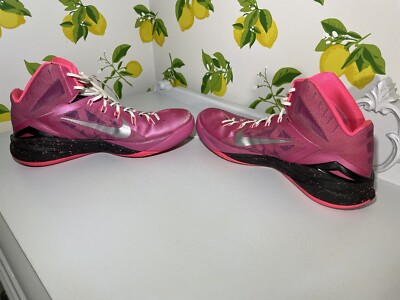 Nike Hyperdunk 2014 Pink Breast Cancer Awareness Ribbon Sz 10