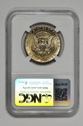 1982 P NO "FG" 50C Kennedy Half Dollar NGC MS 66 Just Graded - Picture 2 of 2