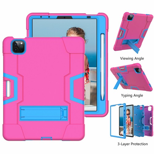 For iPad Pro 11 12.9 Air4 2021 2020 Shockproof Heavy Duty Hard Cover Stand Case - Picture 77 of 104