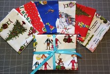 The Grinch That Stole Christmas 6 Pc Fat Quarter Fabric Bundle 100 Cot FAST SH