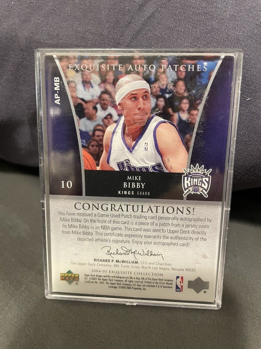 MIKE BIBBY 2004-05 Upper Deck Exquisite Auto Patches #085 /100 