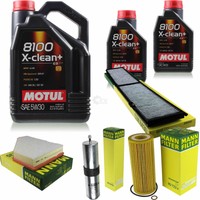 MANN-FILTER Inspektionspaket 7L Motul 5W-30 8100 X-Clean+ FüR Bmw 3Er Touring