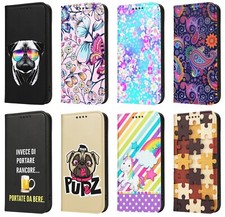 Custodia Cover a Libro con Stand per iPhone Vari modelli in Ecopelle qualità RS