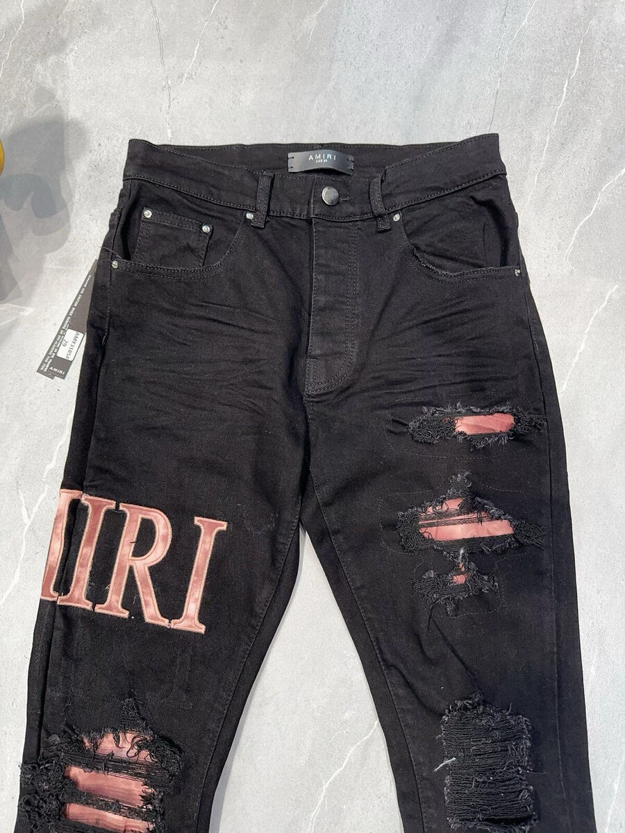 AMIRI Men's new high-end fashion personality brand ripped AMIRI Men's new high-end fashion personality brand ripped