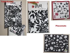 SALE NWT Vera Paints Black & White Tablecloths Table Runner or Placemats