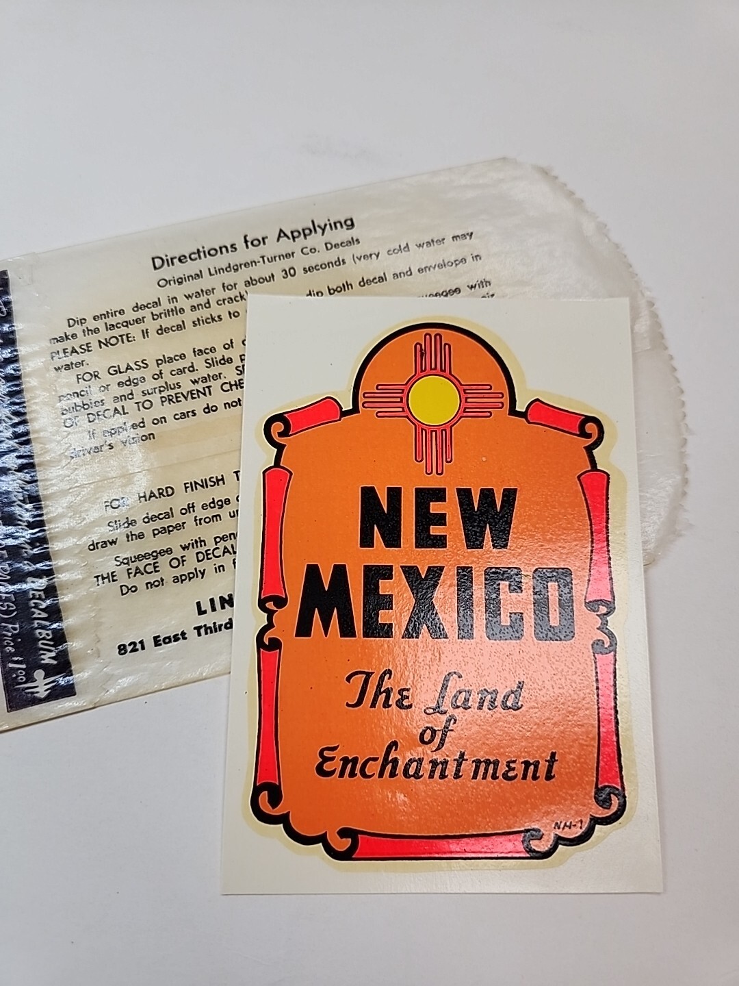 Vintage New Mexico The Land Of Enchantment Water Decal LindgrenTurner
