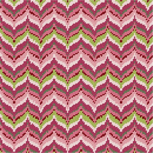 Mauve Collection Bargello 1 Needlepoint Kit or Canvas (Art/Wall Art) - 第 1/2 張圖片