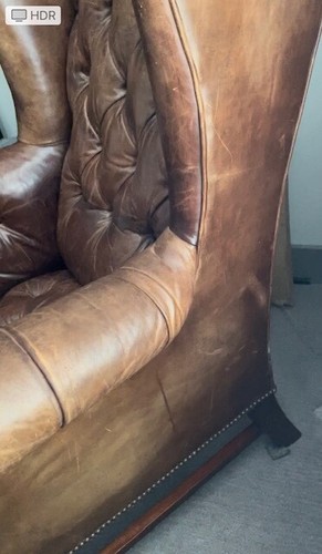 Vintage Ralph Lauren Wingback Leather Chair - Picture 11 of 12