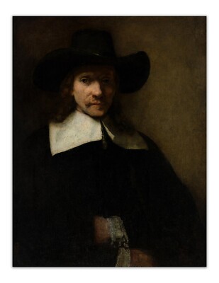 REMBRANDT Portrait of a Man (1600's Painting) PREMIUM Print Poster 17x22'' inch