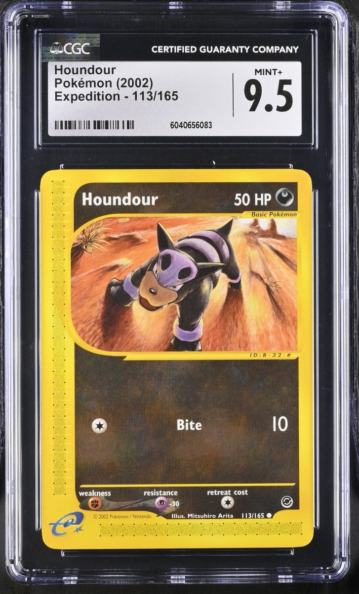 CGC 9.5 Houndour 113/165 Expedition 2002 Pokemon Card | eBay