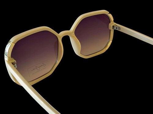 Sean John Cream White Vintage Retro Style Sunglasses w/ Gradient UV Lenses - NWT - Picture 11 of 12