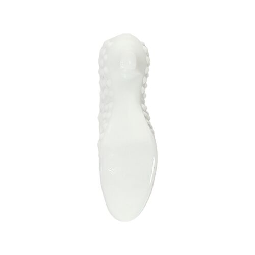 Fenton White Milk Glass Hobnail Cat Slipper High Heel Shoe Handmade Vintage - Picture 5 of 23