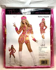 Seven 'til Midnight Womens S Hippie Retro Groove Dress Halloween Costume