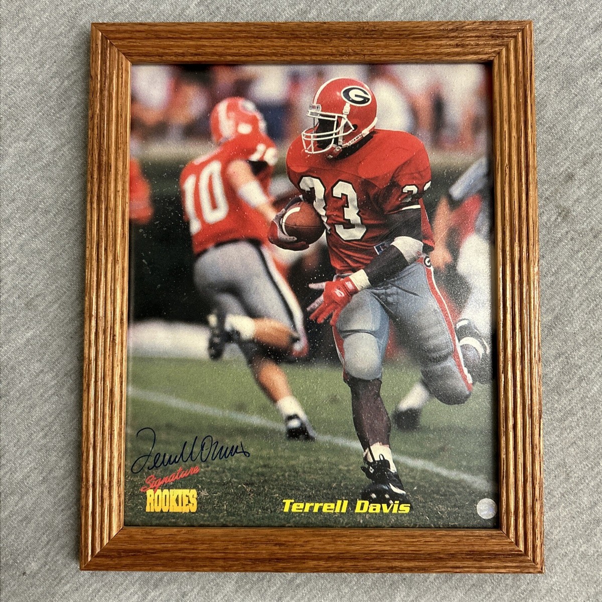 Terrell Davis #33 Georgia Bulldogs Signed 8
