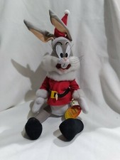 LOONEY TUNES PLUSH stuffed animal 1997 Christmas Bugs Bunny RUSSELL STOVER 12"