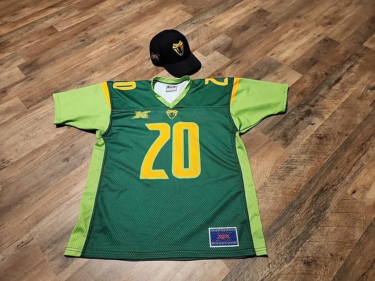 Rare XFL TAMPA BAY VIPERS INAGURAL SEASON JERSEY 20 HAT LARGE