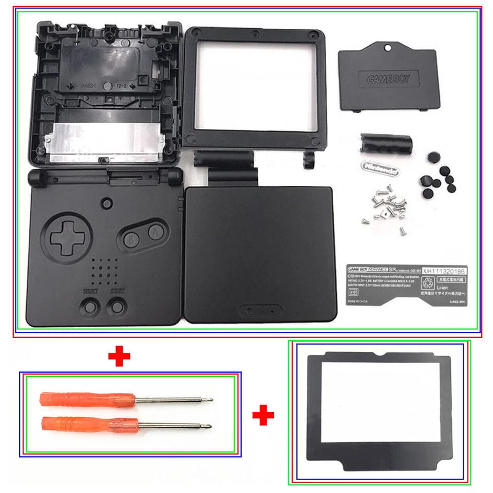 Full Housing Shell Cover Button Replacement for Nintendo Game Boy Advance GBA SP - Image 3 of 4