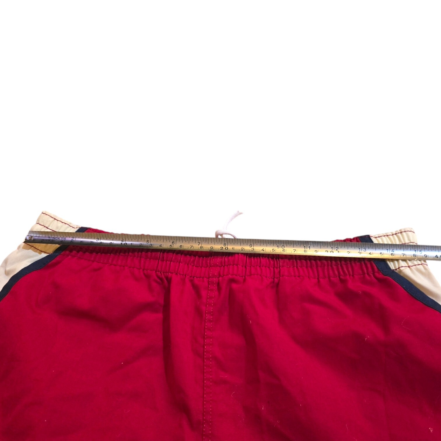 VTG Jockey Sportswear Swim Trunks SZ M Man Motion Red White Blue SURFER Shorts