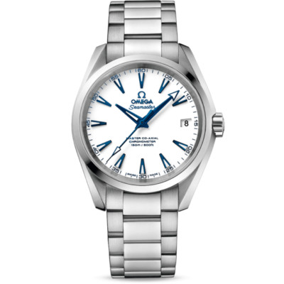 OMEGA Seamaster シルバー ダイヤル 150m Seamaster Aqua Terra 150M 41 mm, ステンレススティール ラバー