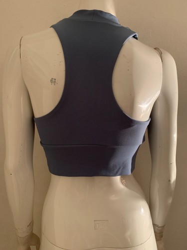 NEW Kyodan Griffintown Ribbed sport wear mock neck top blue S/P - Picture 6 of 12