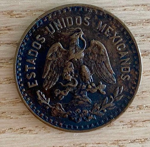 1931 MEXICO 5 Centavos Low MINTAGE copper RESTRIKE MINT MODERN ONE 1 - Picture 2 of 3