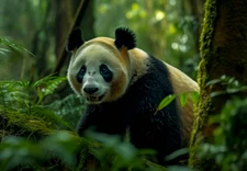 Colorful Vibrant Panda Canvas Print