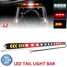 Slim 32" LED Chase Light Bar Rear Tail Light Turn For Jeep Truck Polaris Can-am