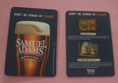 Samuel Adams Don't be Afraid of Flavor-  Coaster / Beer Mat