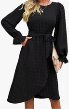 NEW Falechay Women's Belted Sleeveless Split Midi Sundress Size 2XL