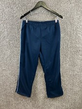 Reebok Track Pants Women's Size S Blue Elastic Waist Drawstring Track Pants