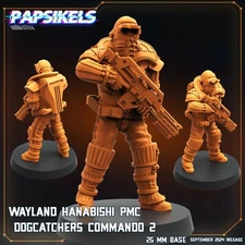 Wayland Hanabishi PMC Dogcatcher Commando 2 Papsikels Miniature AvP Aliens