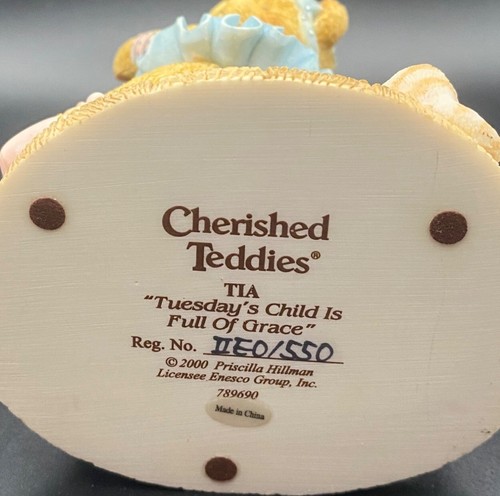 Lot of 7 Cherished Teddies Figurine Collection Monday through Sunday ‘s Child - Imagen 5 de 16