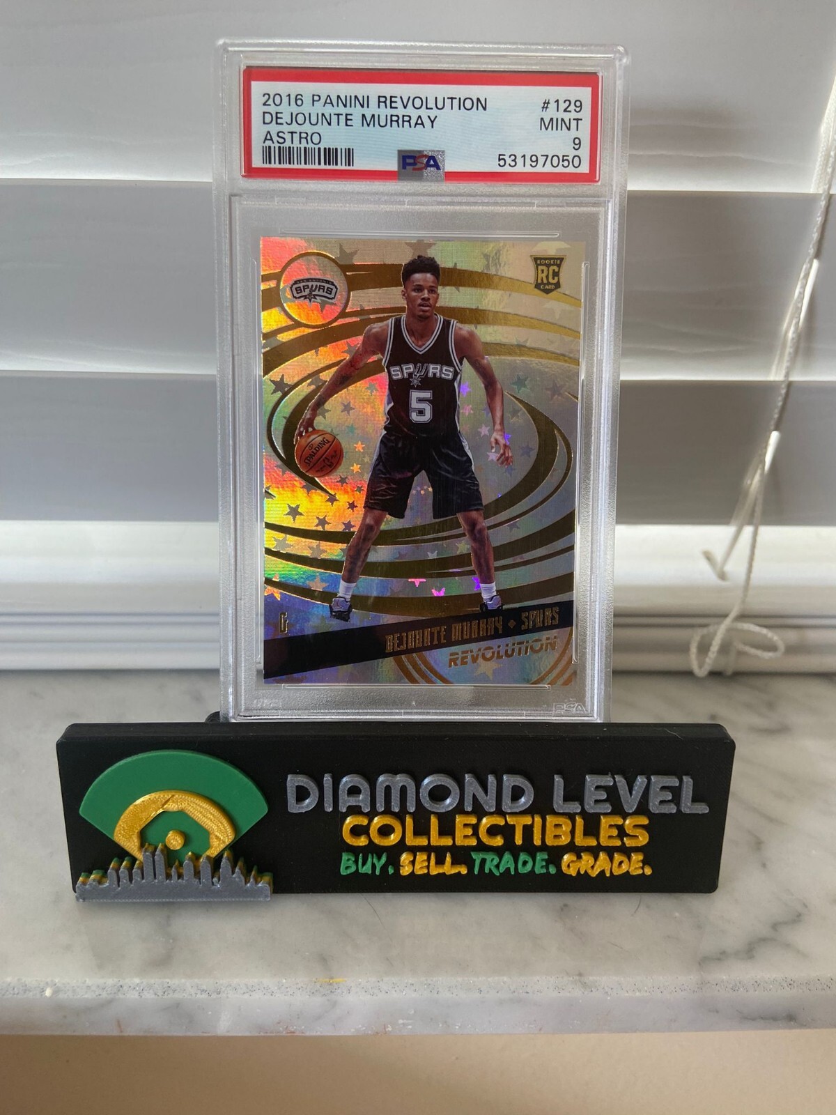 2016-17 PANINI REVOLUTION ASTRO DEJOUNTE MURRAY ROOKIE CARD 129 PSA 9 MINT SPURS