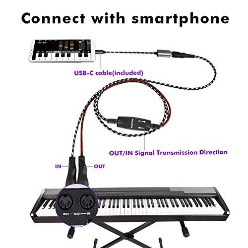 Midi Cable Midi To Usb Interface Cable 4.5ftmidi Interface Inout To Usb Cord Ada - Picture 4 of 7