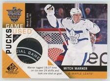2018-19 Upper Deck SP Game Used Game Used Puck Mitch Marner Stadium Series