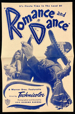 ROMANCE & DANCE Orig Movie Press Sheet 1947 Mexican Short Mexico Dancing Styles
