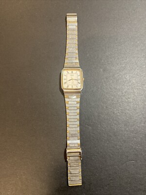 Seiko 7431-5060 Roman Numeral Tank Style Quartz Watch | eBay